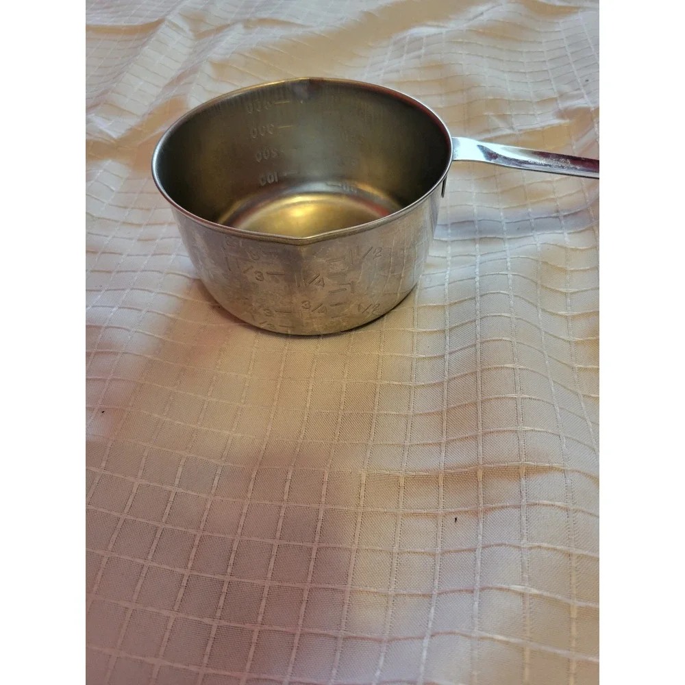 Vintage Foley Stainless Steel 2 Cup Measuring Cup Dual Pour Spout 473.2ml ML